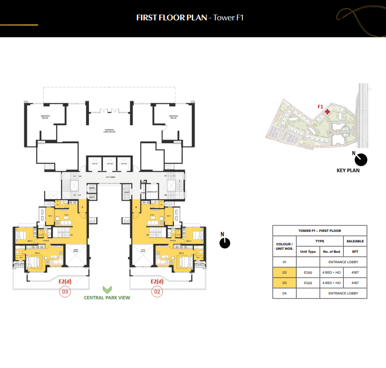 First Floor Plan apartment layout in Mayflower at The Prestige City