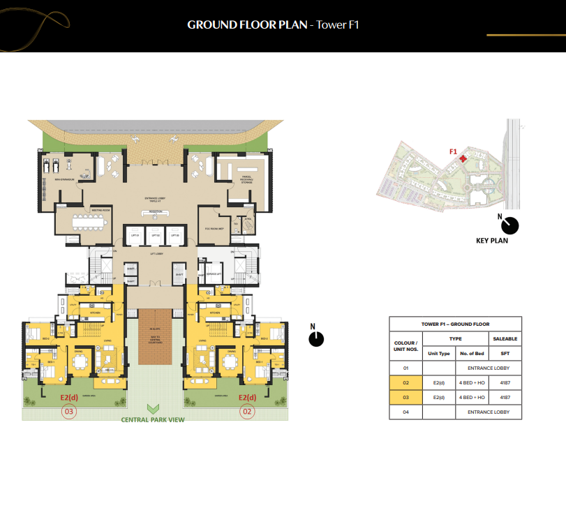 Ground Floor apartment layout in Mayflower at The Prestige City