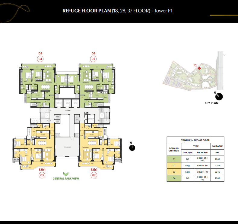 Refuge Floor Plan apartment layout in Mayflower at The Prestige City