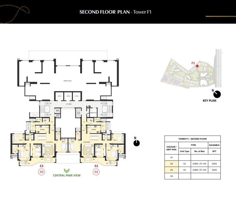 Second Floor Plan apartment layout in Mayflower at The Prestige City